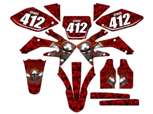 2004-2005 CRF 250 R Flaming Gearhead Red Senge Kit de Gráficos Compatible con H... - Imagen 1 de 10