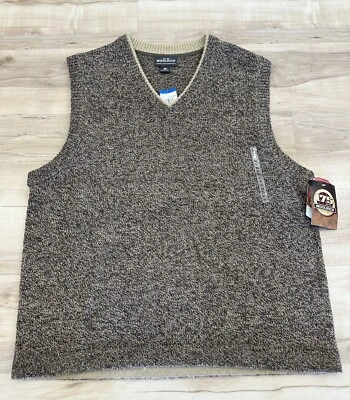 Woolrich V-Neck Knit Sweater Vest Mens Extra Large 100% Wool Olive Heather NEW - Image 1 of 4