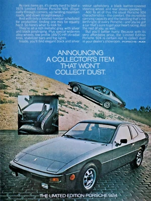 1978 LE  Porsche 924 Vintage Regional  Won't Collect Dust Original Print Ad - Image 1 of 4