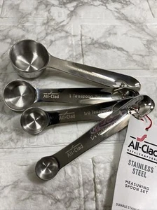 All-Clad Stainless Steel Measuring Spoons. Set Of 4 Pieces - NWT - Picture 1 of 4