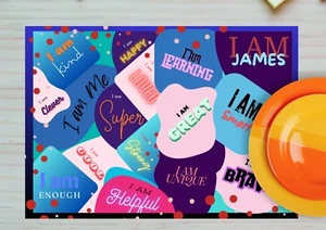 Personalised Child’s Placemat A3 Size Affirmations Positivity Build Confidence - Picture 1 of 1