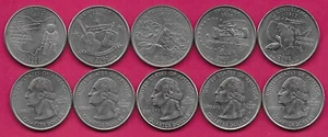 USA 5 STATE QUARTER SET 2002 XF TENNESSEE,OHIO,LOUISIANA,INDIANA AND MISSISSIPPI - Picture 1 of 1