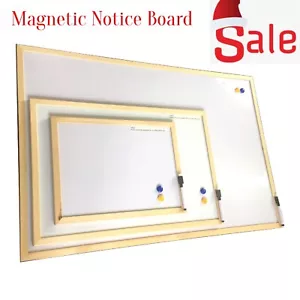 MAGNETIC WHITEBOARD SMALL LARGE WHITE BOARD DRY WIPE NOTICE OFFICE SCHOOL HOME - Picture 1 of 7