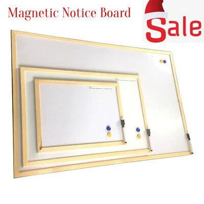 MAGNETIC WHITEBOARD SMALL LARGE WHITE BOARD DRY WIPE NOTICE OFFICE SCHOOL HOME - Image 1 of 4