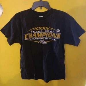 Vintage Baltimore Ravens Superbowl XXXV 2001 VTG T Shirt Black Mens Size XL - Picture 1 of 9