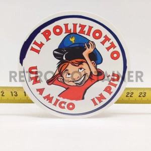 Adesivo Vintage Sticker Aufkleber 80's - Il Poliziotto un Amico in Più RIF. E4 - Picture 1 of 1