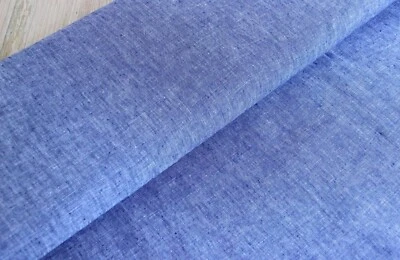 Leinen Melange NAVY 100% Leinen - Stoff Meterware *** 50 cm x 140 cm *** - Bild 1 von 3