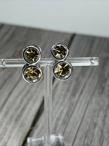 Vintage Christian Dior silberfarbene & Kristall Clip-On Ohrringe - atemberaubend - Bild 1 von 5