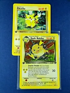 GEHEIMNIS SELTENE HOLOGRAPHISCHE DUNKLE RAICHU Pokémon Team RocKet 83/82 | 1. Auflage - Bild 1 von 9
