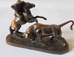 Stierkämpfer auf Pferd, Matador Skulptur, Art deco, Jugendstil, Modern - Bild 1 von 6