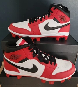 NEW AUTHENTIC AIR JORDAN 1 RETRO MCS MENS BASEBALL CLEAT "CHICAGO" US 11.5 - Picture 1 of 5