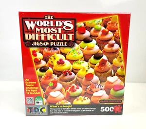 World's Most Difficult Jigsaw Puzzle Killer Cupcakes Double Sided 500 pieces NEW - Picture 1 of 9