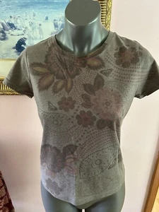 Roxy Girl Tee L Brown Short Sleeve Casual Women’s XS/S - Picture 1 of 4