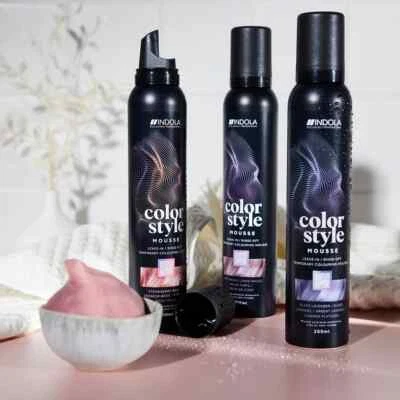 INDOLA COLOUR STYLE MOUSSE FOR ALL HAIR TYPES - TEMPORARY HAIR COLOUR 200ML NEW