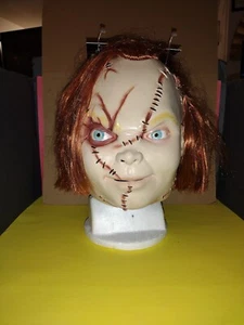 Halloween CURSE OF CHUCKY - SCARRED CHUCKY Latex Mask TOTS Officially Licensed - Picture 1 of 6