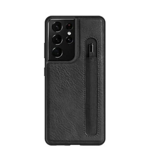 Étui pour Samsung S21 Ultra Housse en cuir avec fente pour stylet S-Pen - Photo 1 sur 5