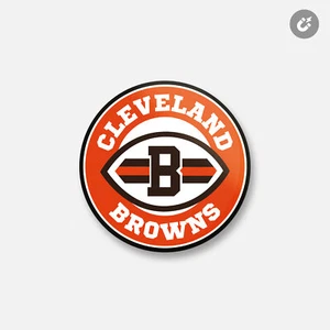 Cleveland Browns NFL | 4'' X 4'' Round Decorative Magnet - Picture 1 of 2