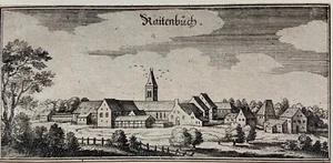 Raitenbuch San Biagio Nennslingen Weißenburg-Gunzenhausen Matthäus Merian 1644 - Foto 1 di 2