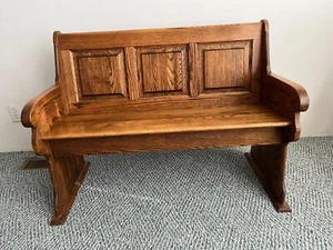 Church Pew Style Bench, Foyer, Dining, Entryway Furniture. - Picture 1 of 4