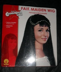 Fair Maiden Perücke Rubbies Figurenperücke schwarz mit rötlich/lila NEU Halloween - Bild 1 von 1