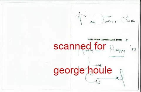 CORAL BROWNE - XMAS CARDS - SIGNED + POSTMARKED ENVELOPES - VINCENT PRICE - MAME Cover
