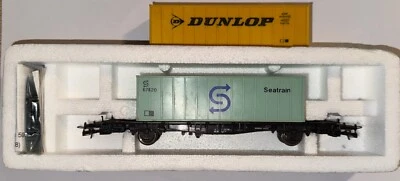 Roco 46110 - Carro Trasporto Container Tipo Lgjs - DB + 2 Container - Immagine 1 di 4