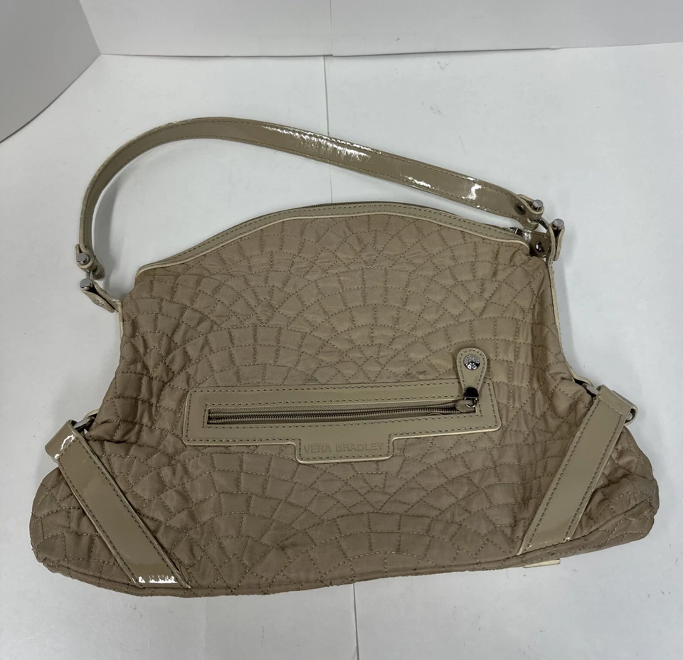 MINI BOLSO DE MANO VERA BRADLEY DE CUERO ACOLCHADO TOPO Y BOLSAS CON CREMALLERA GUC Foto 1 de 4