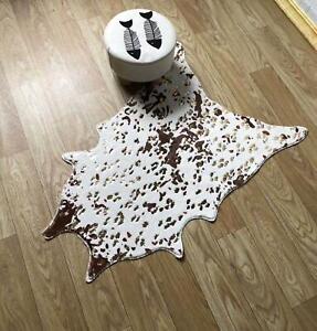 Cow Leopard Printed Rug Faux Leather Fur Carpet Living Room Floor Mats Area Rug