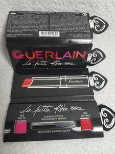 Guerlain La Petite 002 PINK TIE 003 RED HEELS Shiny Lip Colour Lipstick .2g New - Picture 1 of 7