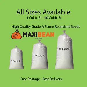 Bean Bag Booster Refill Polystyrene Beads Filling Top Up Bag Beans Balls - Picture 1 of 3