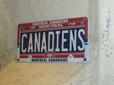 MONTREAL CANADIENS ROJO AZUL PLÁSTICO MATRÍCULA/MARCO OFERTA 6" X 12" NUEVO NHL Foto 1 de 2