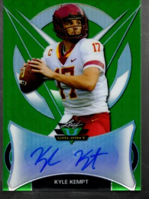B3103- 2019 Leaf Valiant Green #BAKK1 Kyle Kempt Auto /75 - NM-MT - Image 1 of 2