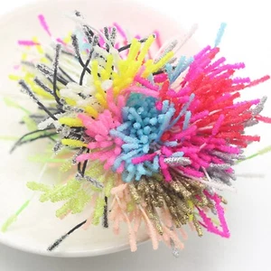 1400 Pcs Glass Caviar Beads Head Artificial Flower Stamen Tips Double Round Head - Picture 1 of 21
