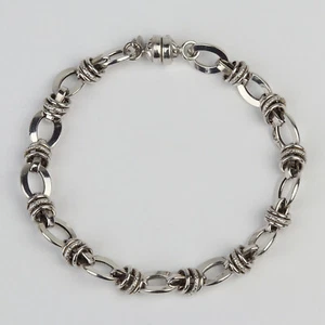 Milor Italy 14k White Gold Women's Oval Link Bracelet 7.25" - Picture 1 of 3