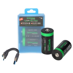 2x LR14 Baby C Premium Akkus 3,5Wh mit USB-C und Ladekabel - Bild 1 von 6