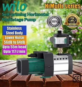 WILO SELF-PRIMING HORIZONTAL MULTISTAGE PRESSURE PUMP CONTROLLER IRRIGATION STAI - Picture 1 of 5
