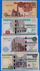 Egypt Set of 4 - 1, 5, 10, 20 Pounds 2018-2025 P-71 to 74 UNC Paper Notes - Imagen 1 de 6