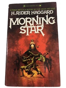 MORNING STAR BY H RIDER HAGGARD 1ST ZEBRA PRINTING 1978 GREAT COVER ART - Picture 1 of 4
