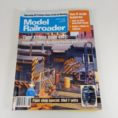 Model Railroader Magazine Aug 1995 Vol 62 No 8 50's SP Switchers, B&O F Units - Image 1 of 4