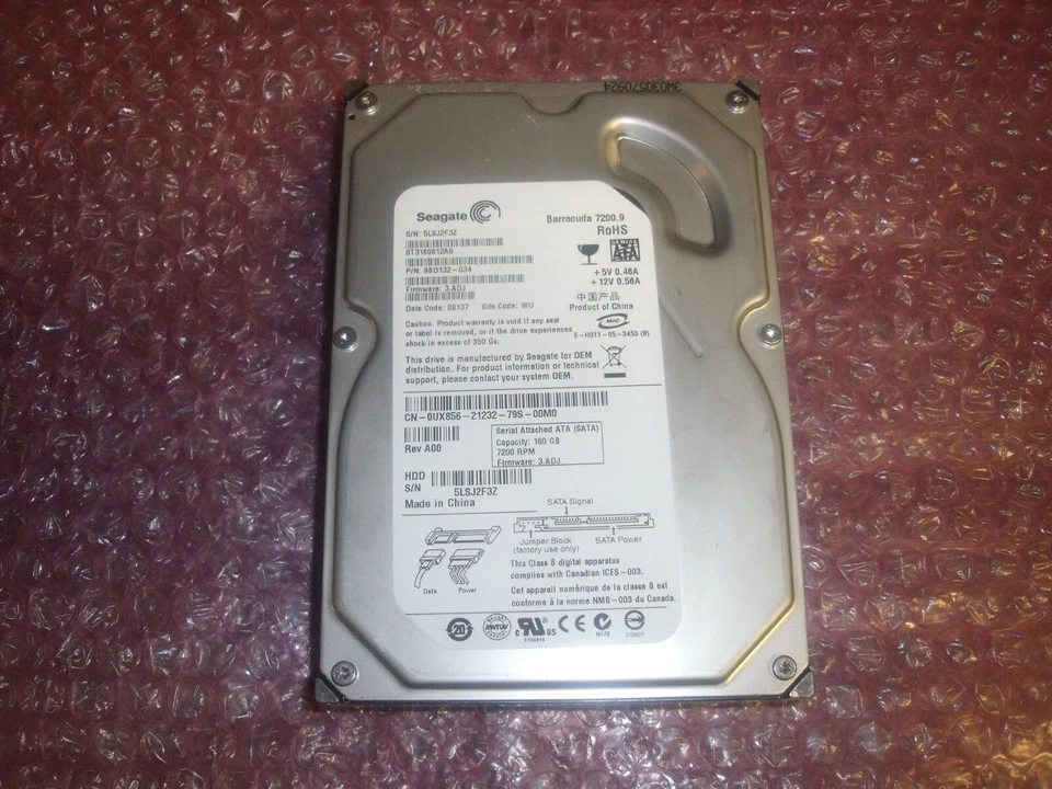 Dell (Seagate) 160GB 3.5" 7.2K SATA HDD Hard Drive UX856 - Image 1 of 1