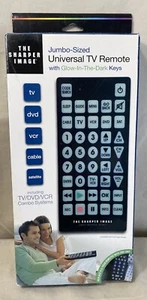 NEW Sharper Image Jumbo Size Universal Remote Control Glow In Dark, Sleep Timer - Picture 1 of 11