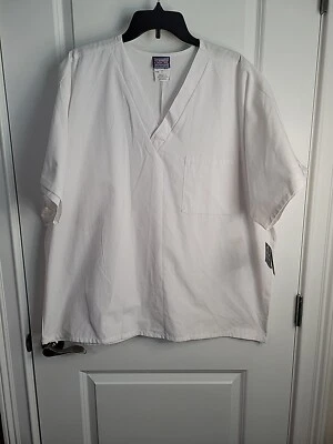 Cherokee Workwear V Neck Scrub Top WW695 White Men's XL NWT - Image 1 of 4