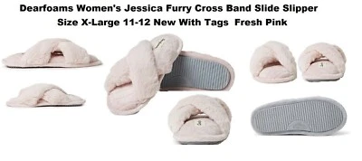 ZAPATILLAS DESLIZANTES DEARFOAMS JESSIA FURY BANDA CRUZADA TALLA X-GRANDE 11-12 NUEVAS CON ETIQUETAS Foto 1 de 4