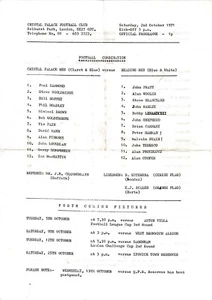 Crystal Palace Reserves v Reading (Combination) 1971/1972 - Picture 1 of 1