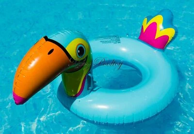 BLUE WAVE Aufblasbarer Schwimmreifen / Schwimmring "Tukan" Style ~90 cm