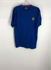 Casual Club Mens Blue Ferrari Logo Short Sleeve Pullover T-Shirt Size X-Large - Picture 1 of 6