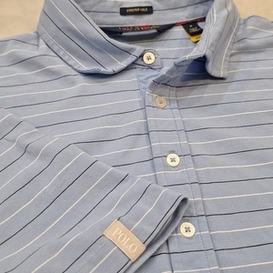 Polo Golf Ralph Lauren Stretch Lisle Gr. M authentifizierte Baumwollmischung kariert blau - Bild 1 von 7