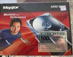 NOS OB Maxtor Ultra Series NIB 7200RPM 100GB ATA/133 EIDE Hard Drive Retail KIT - Picture 1 of 6