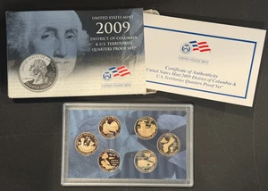 2009 US Mint DISTRICT OF COLUMBIA & TERRITORIES Quarter Proof Coin Set - Bild 1 von 4