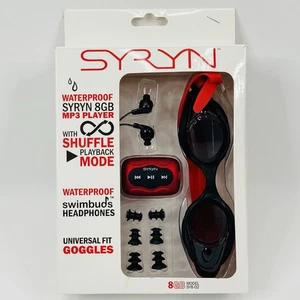SYRYN Swimbuds Flip Bundle 8 GB impermeabile lettore musicale MP3 cuffie LEGGI- - Foto 1 di 10